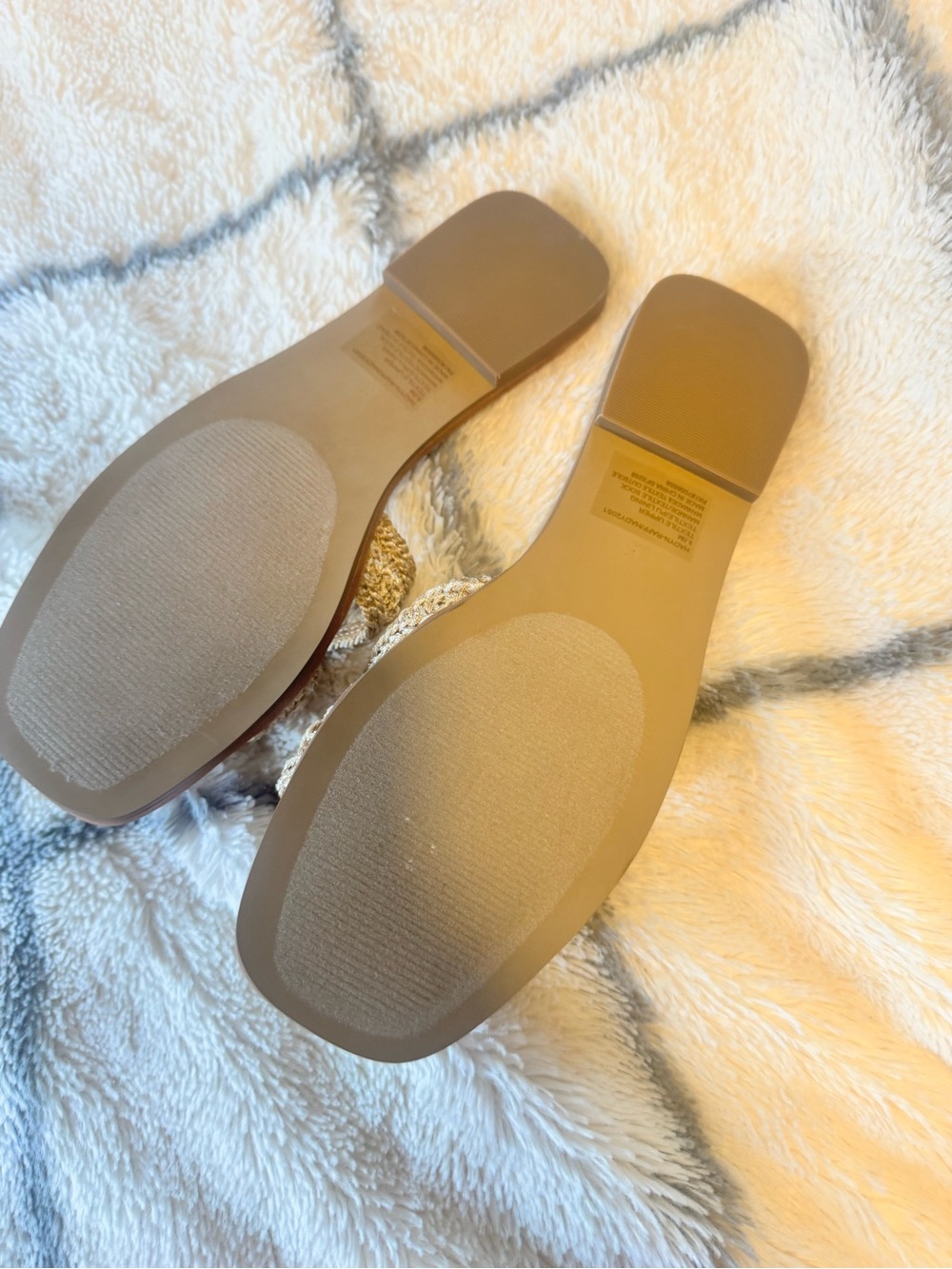 Steve Madden Gold Braided Slide Sandals - Picture 2 of 2